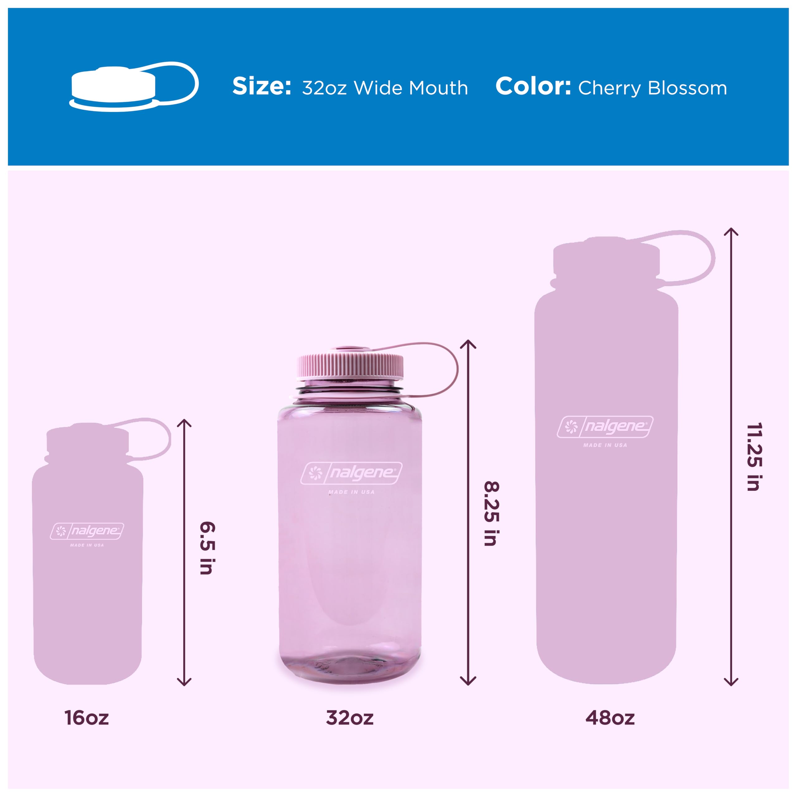 Amazon.com: Nalgene 32 oz Wide Mouth Water Bottle | BPA-Free